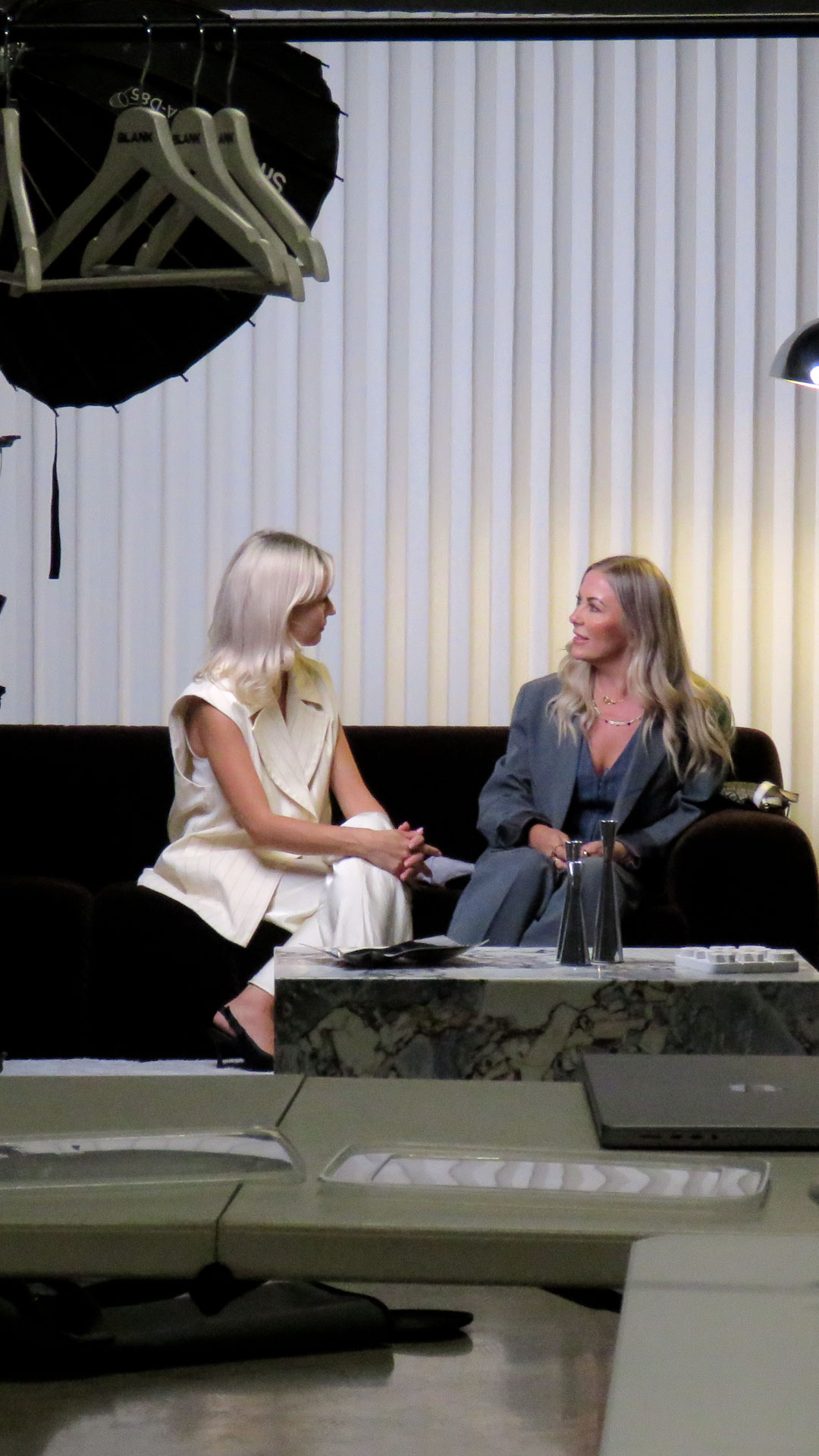A founder interview on set in Perth